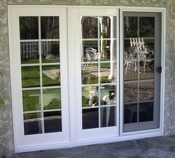 3 panel sliding glass door.