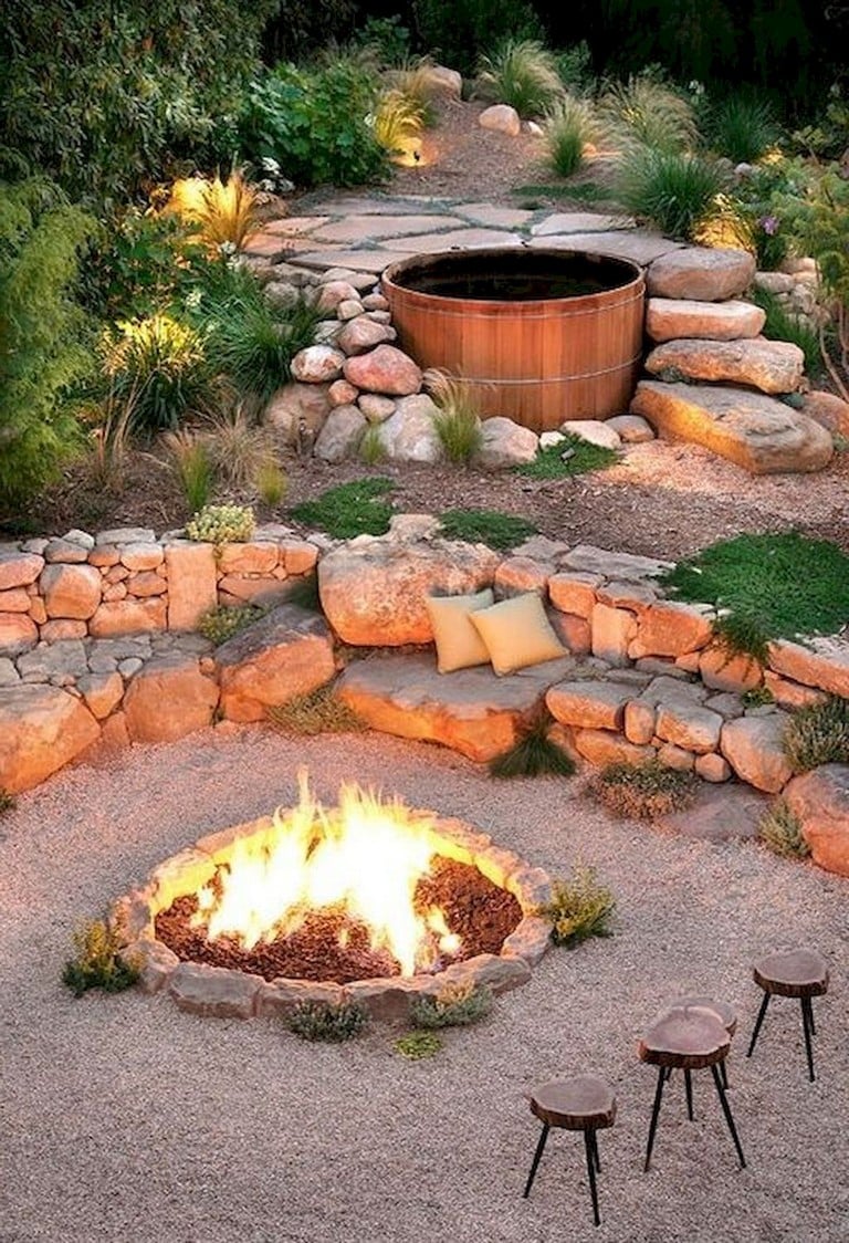 63+ Simple DIY Fire Pit Ideas for Backyard Landscaping