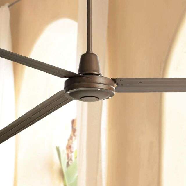 84" Industrial Outdoor Ceiling Fan with Remote Large Oiled ...
