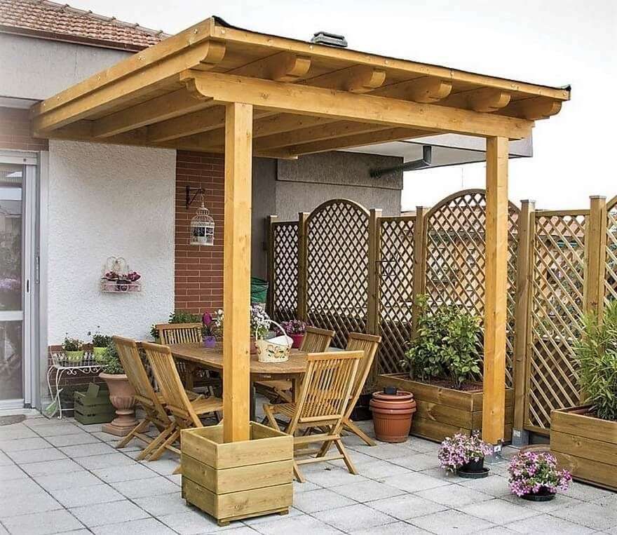Affordable and Cost Effective Pergola Attached to House: Attached ...
