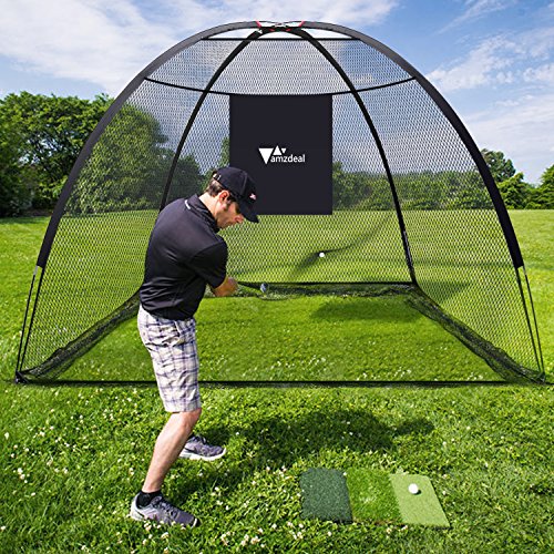 Amzdeal Golf Practice Net Golf Driving Hitting Net for Backyard Indoors ...