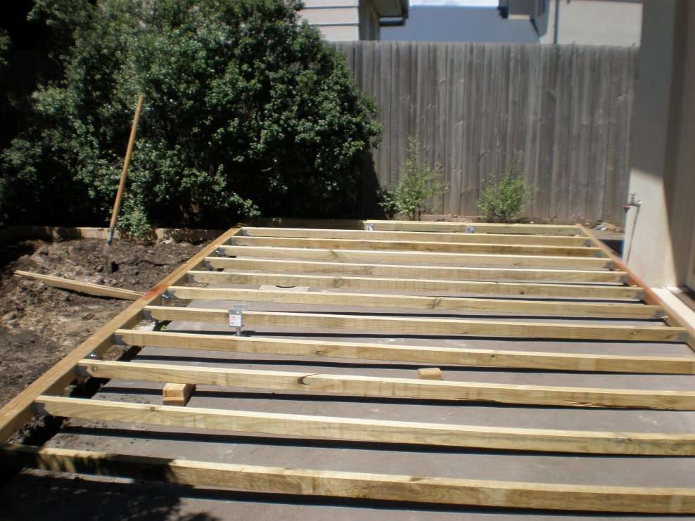 Build DIY Install deck over concrete patio PDF Plans ...