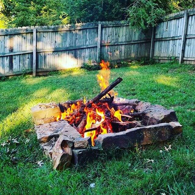 Burning leaves and limbs. . . #fire #firepit #pyro #leaves #limbs #burn ...