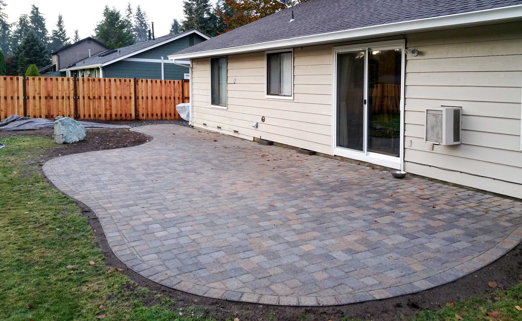 Concrete and Paver patio installation in Olympia and ...