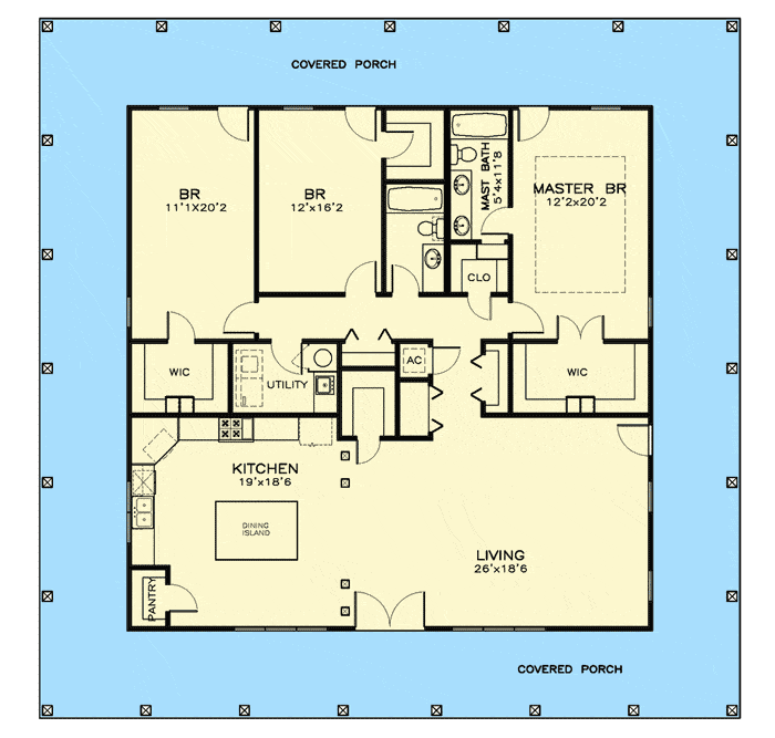 Craftsman House Plan with Wrap