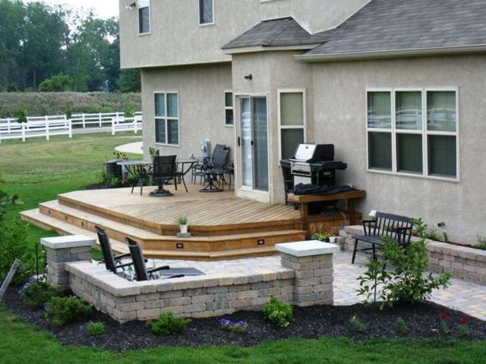 Deck and patio combination ideas