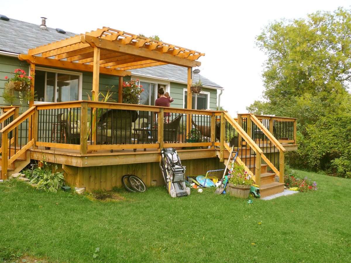Decks, Sheds and More: Cedar deck with pergola