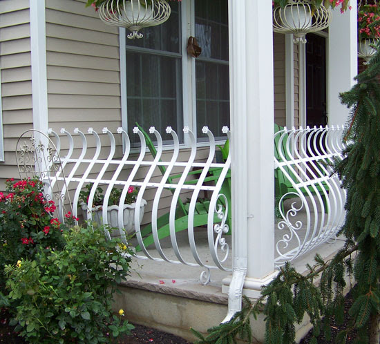Decorative Front Porch Wrought Iron Railings
