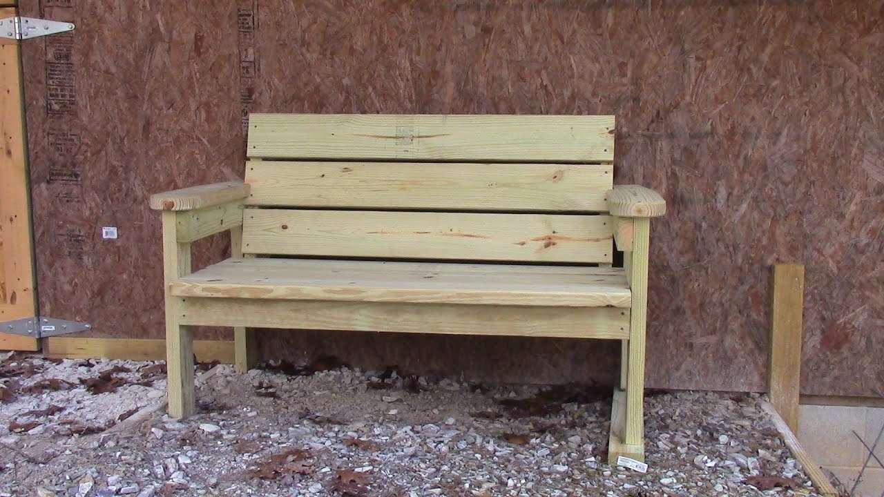 Easy Homemade Garden Bench
