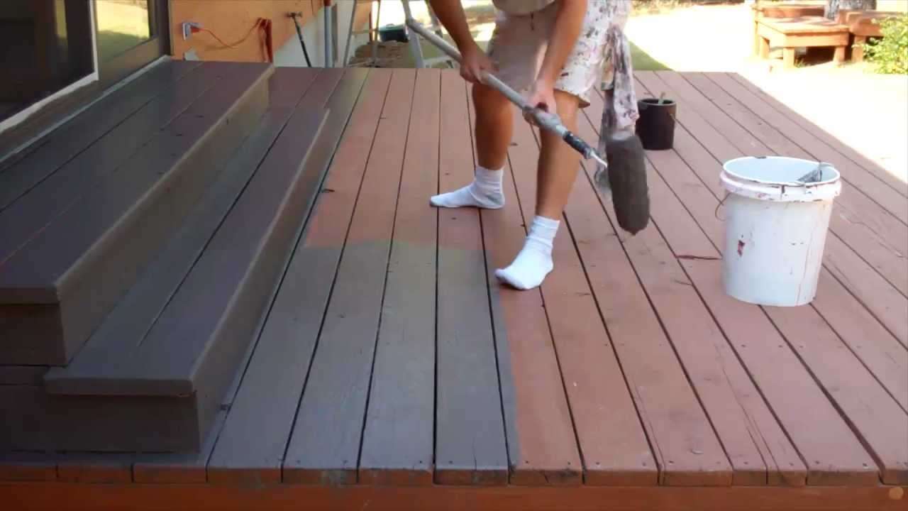 Exterior Painting Step 9: Staining the Deck