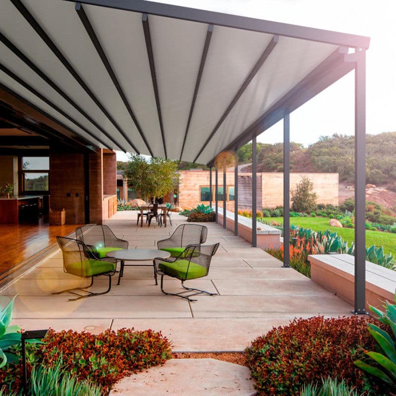 Garden Aluminum Alloy Retractable Roof Pergola Sun Protection