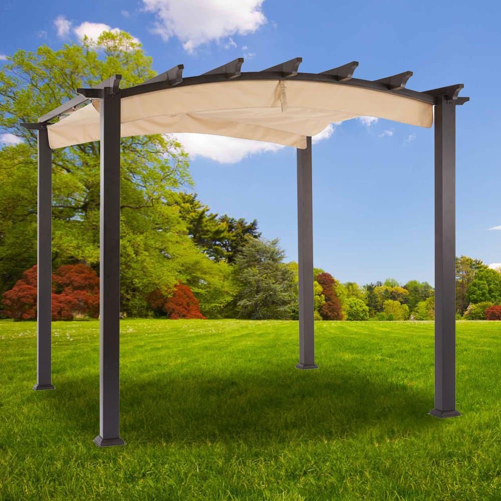 Garden Winds Replacement Canopy Top for Hampton Bay Arched Pergola ...