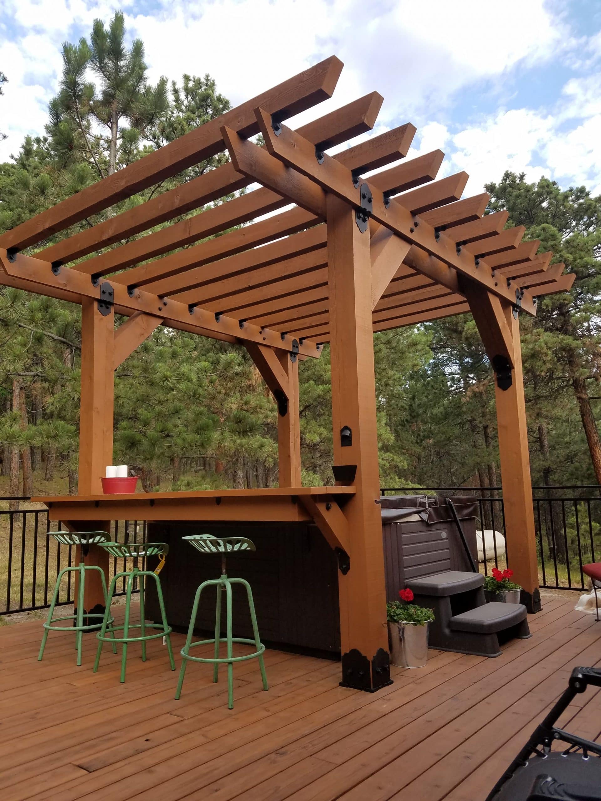 Great hot tub/bar area built with #OWTstanding OZCO Building Products ...