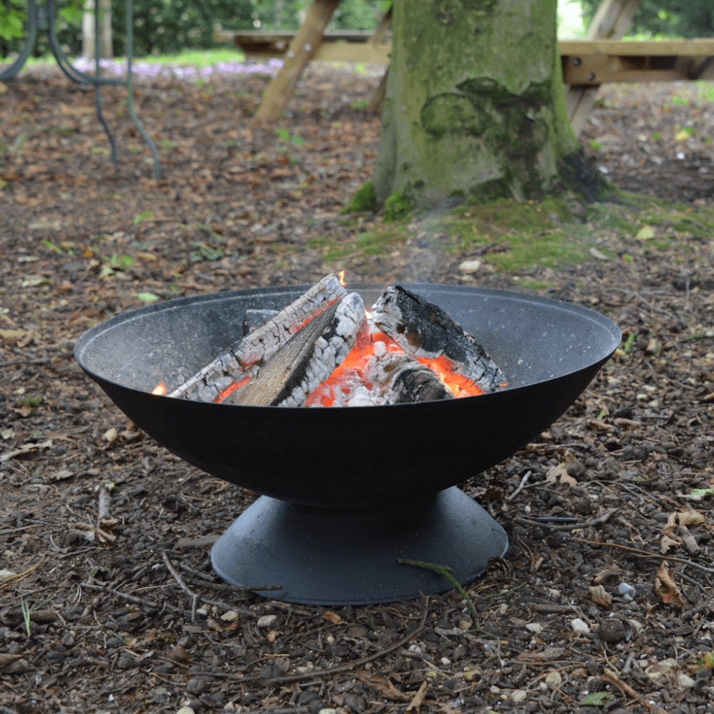 Hoole Cast Iron Fire Pit with Grill &  Metal Poker
