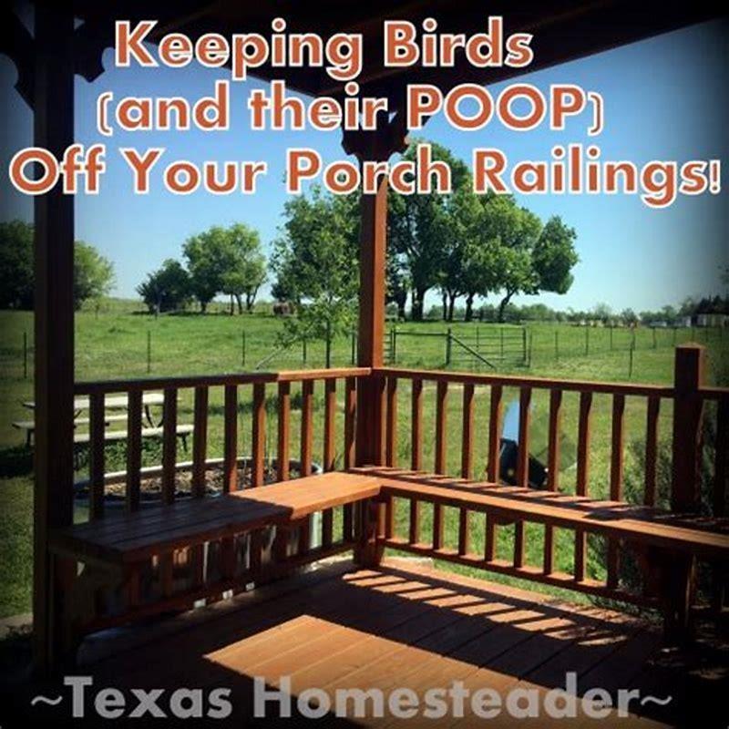How do I keep birds from pooping on my porch railing?