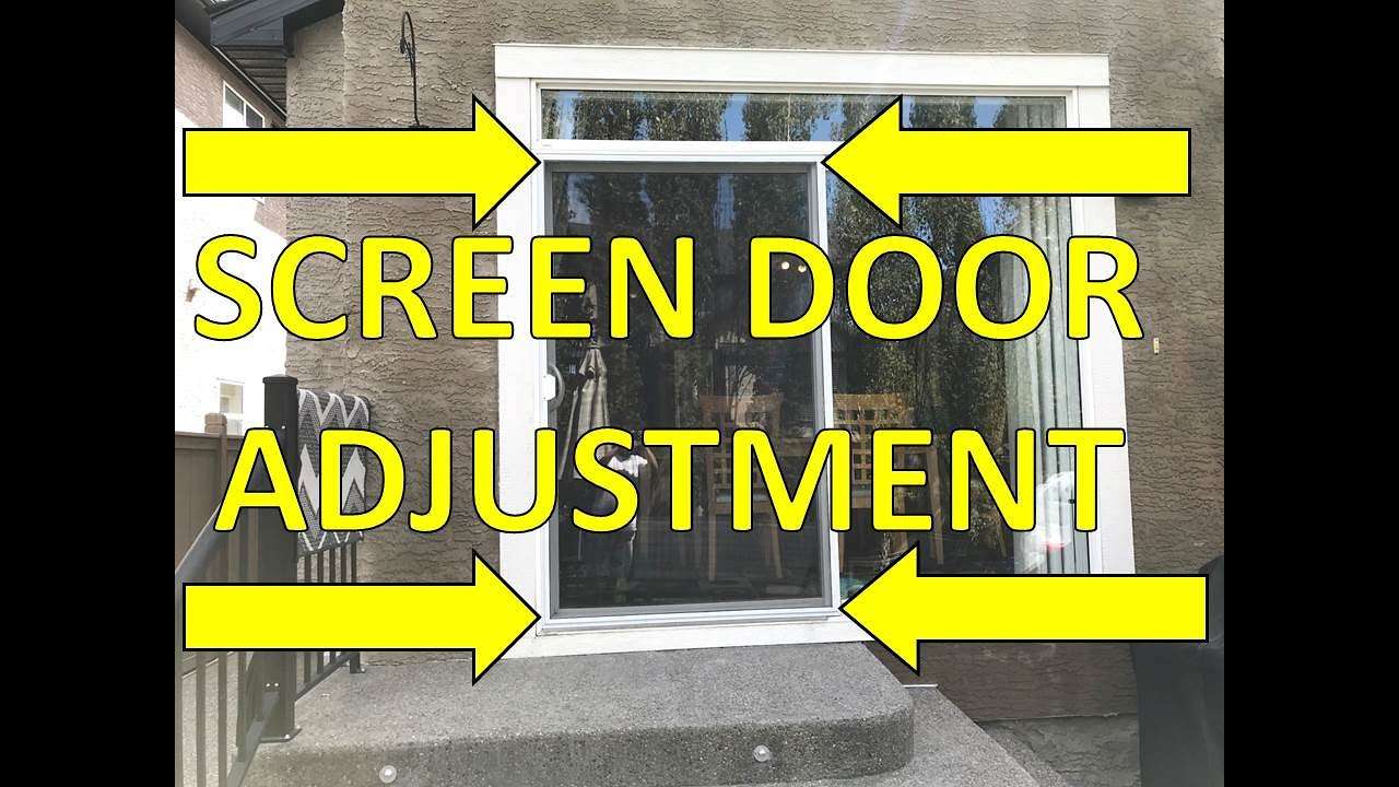 How to Adjust a Patio Screen Door for smooth sliding ...
