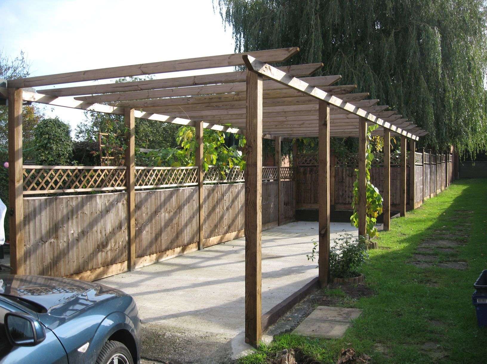 How To Build A Pitched Pergola Wooden Plans Do It Yourself ...