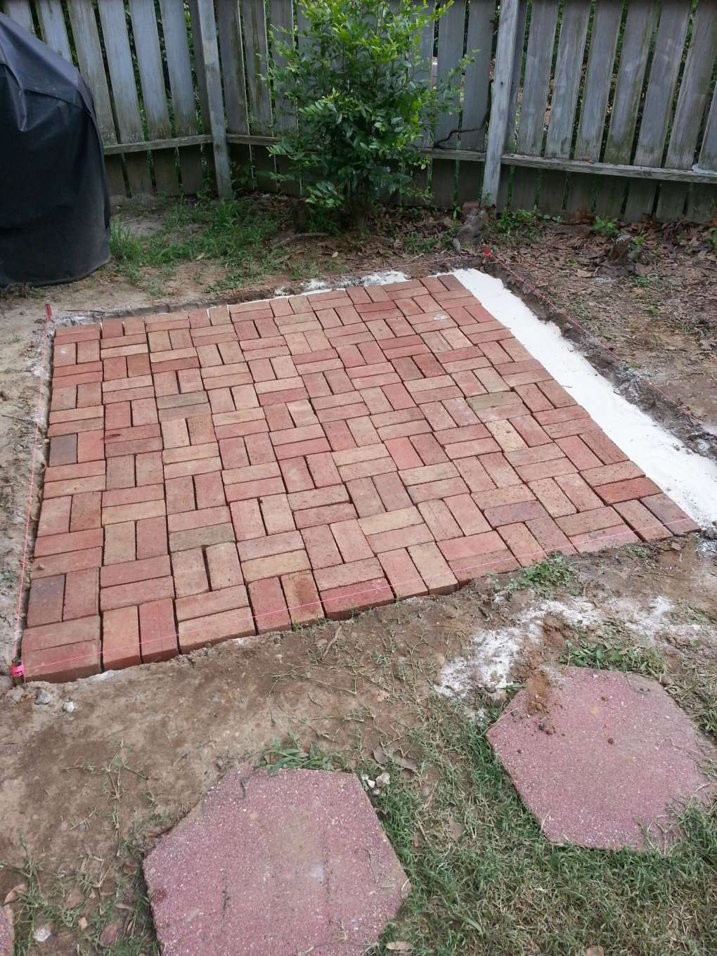 How to make Backyard Brick Patio