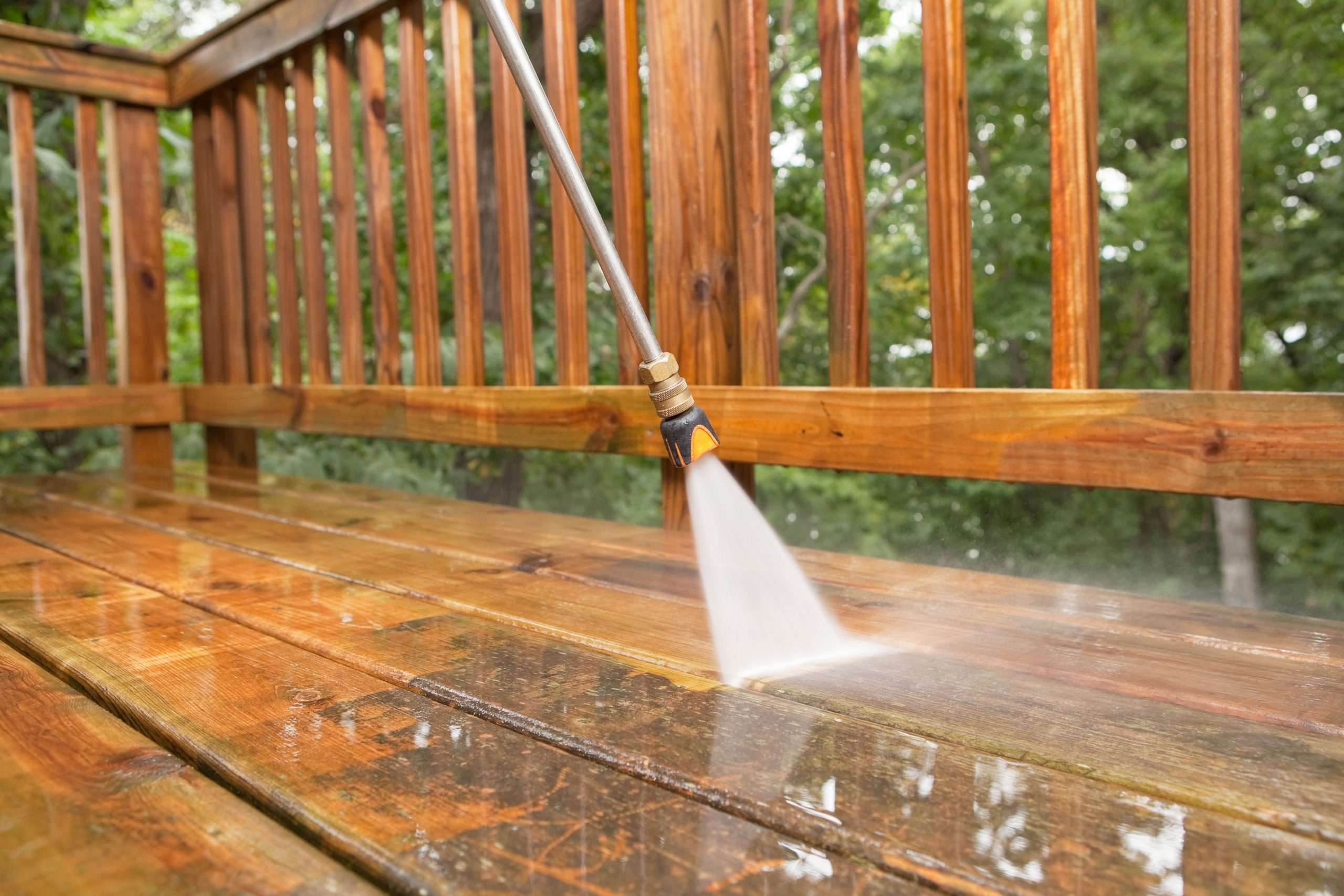 How to Power Wash a Wood Deck