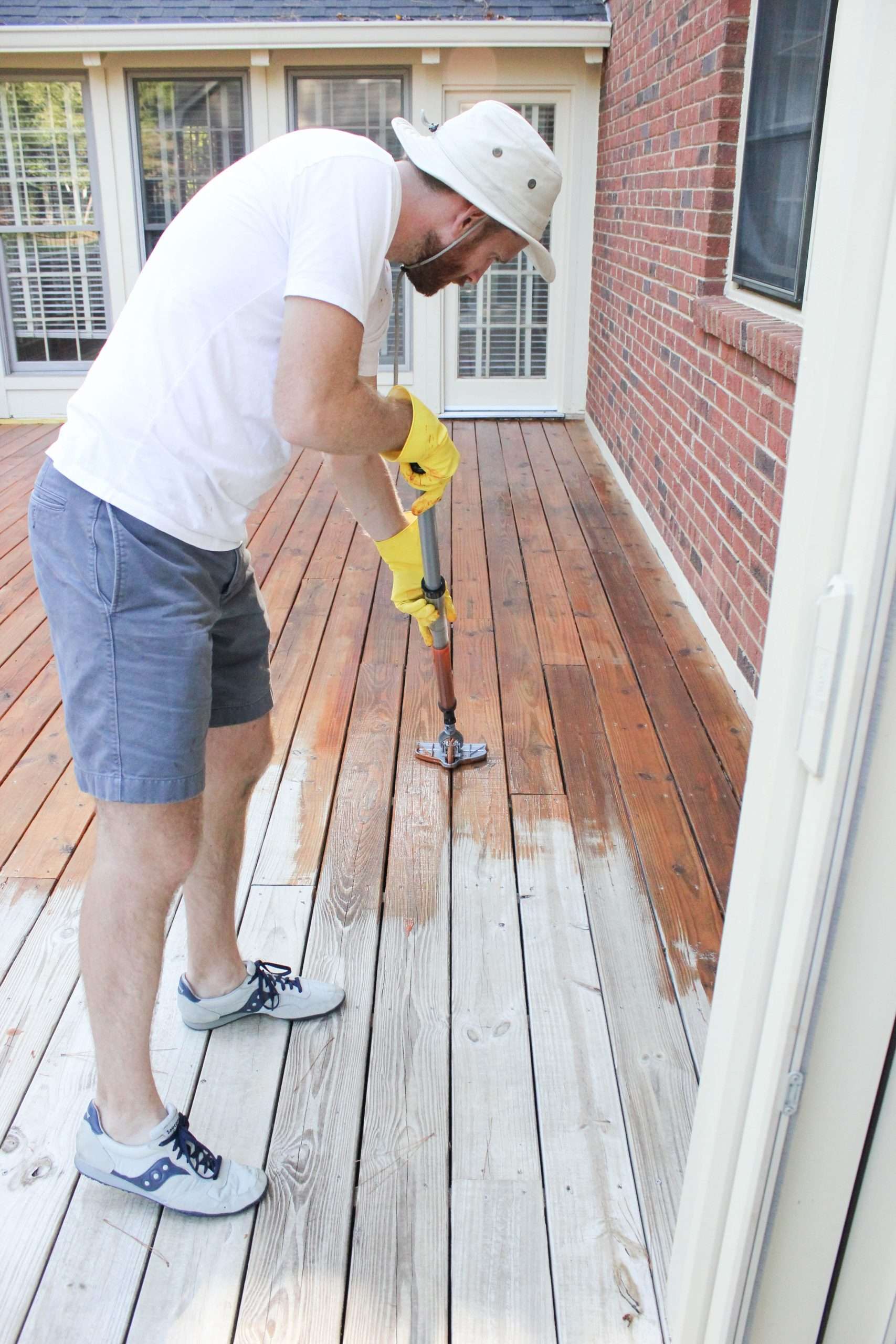 How to Stain a Deck + HomeRight StainStick w/ Gap Wheel ...
