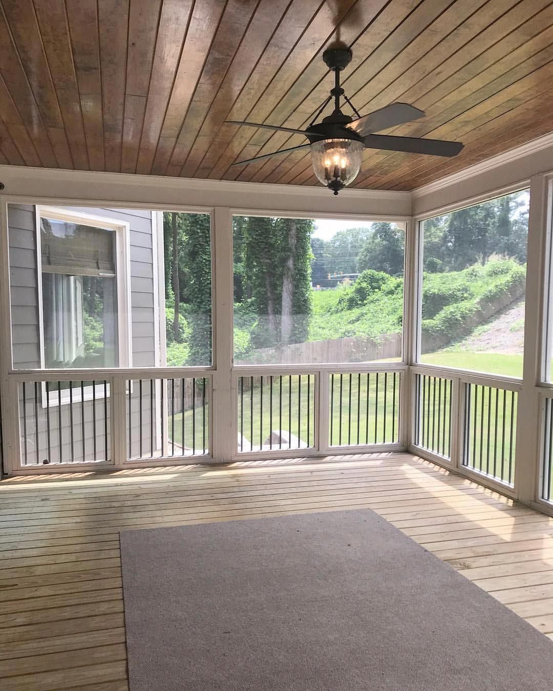 I asked yâall if we should paint or stain this screened porch floor ...