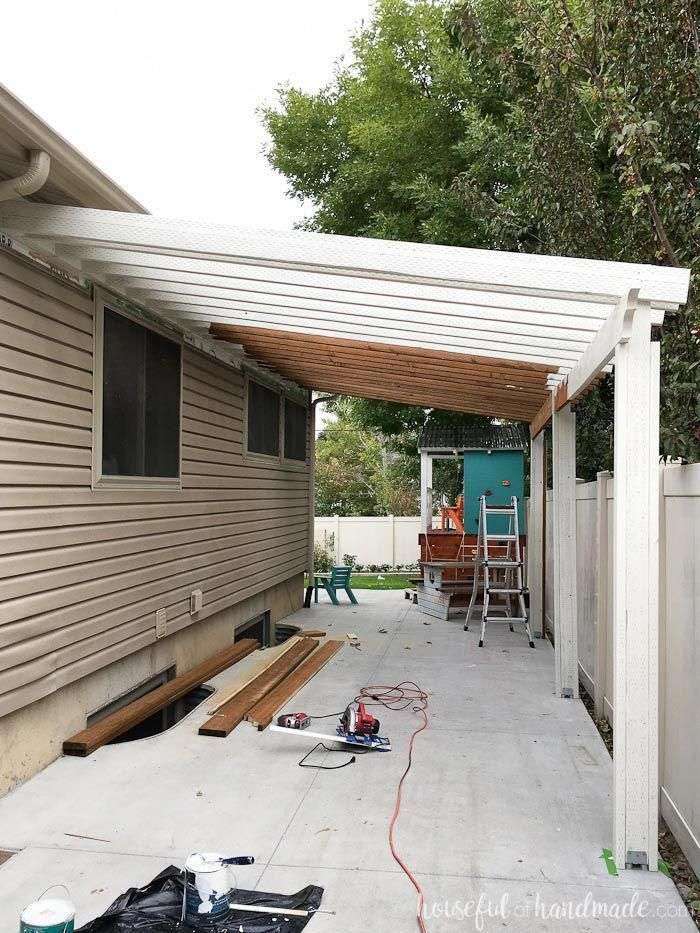 Learn how to build a DIY patio pergola on a budget. A step ...