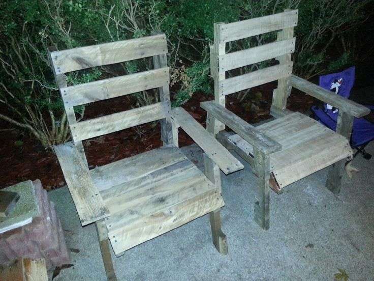 Patio furniture we made from reclaimed pallet wood ...