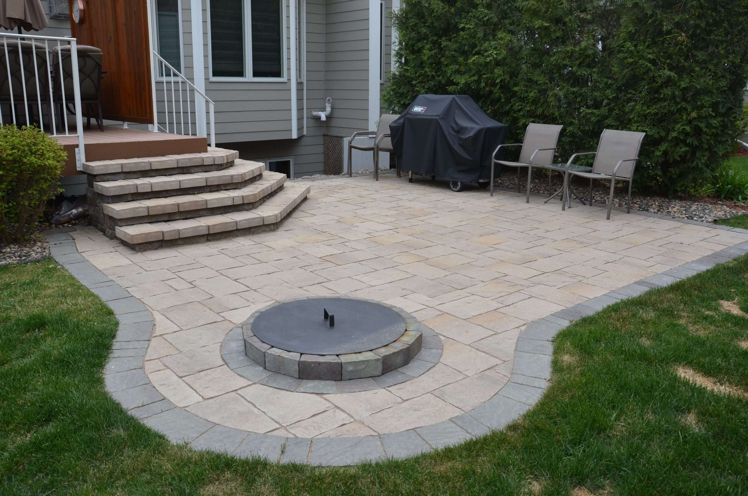 Paver Patio Designs With Fire Pit Amazing With Best Of ...