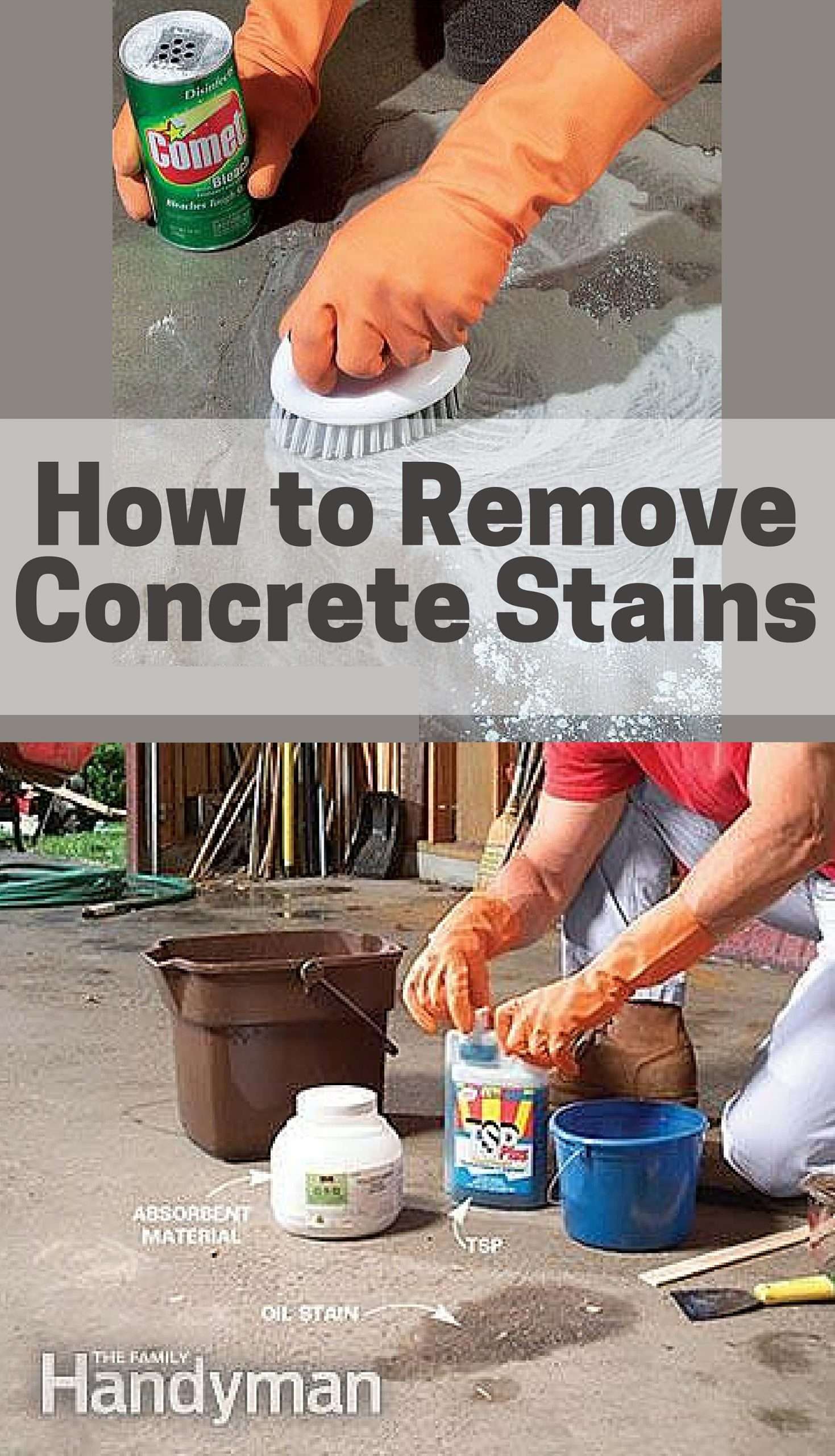 Removing Oil, Paint and Other Concrete Stains test