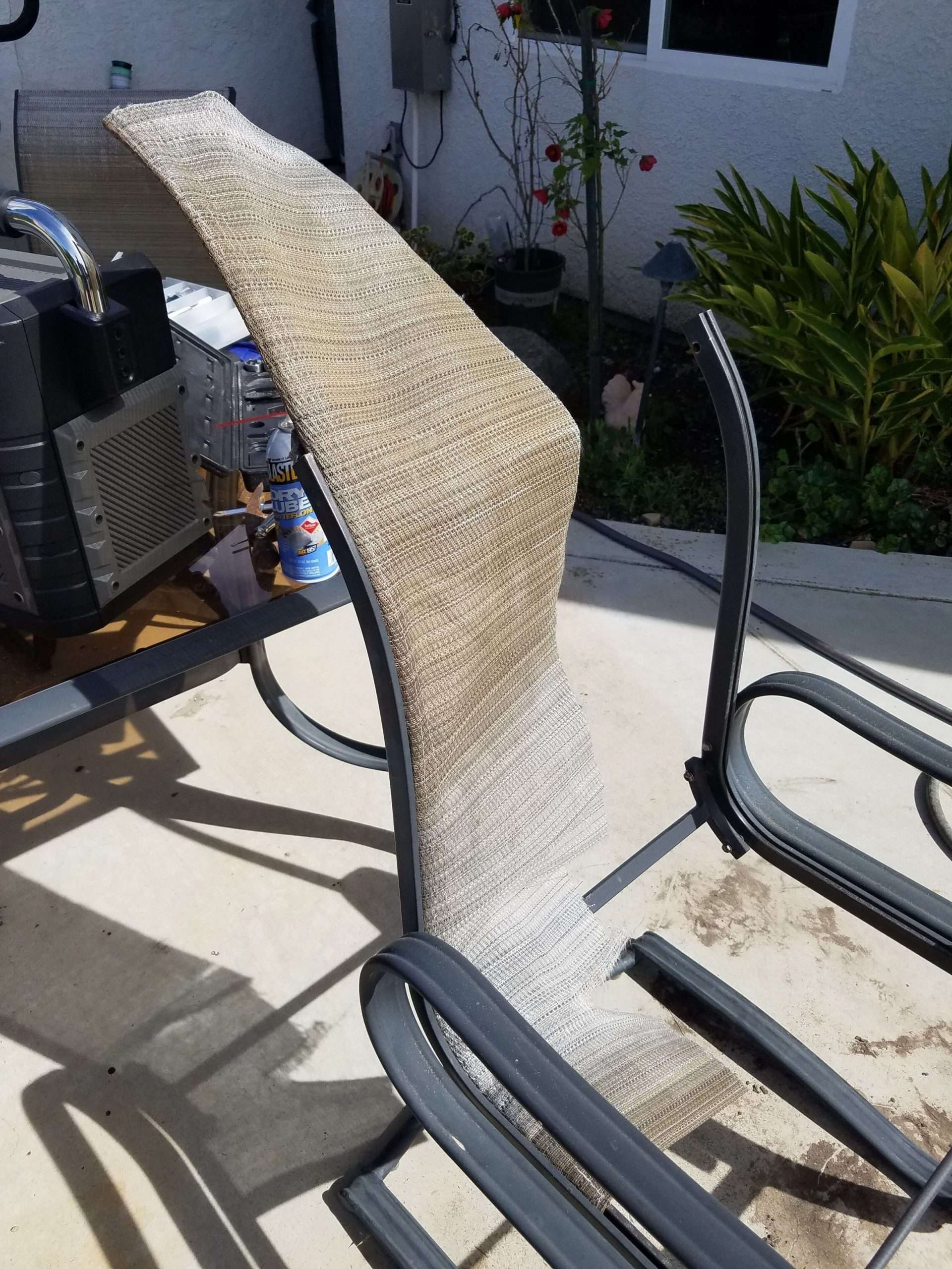 Replacing Fabric on a Sling Patio Chair