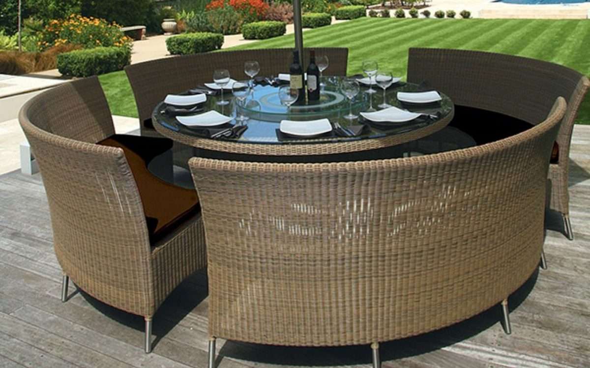 Round patio table and chairs