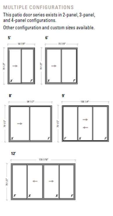 Sliding Glass Doors Sizes : Newcastle Patio Door Premium ...