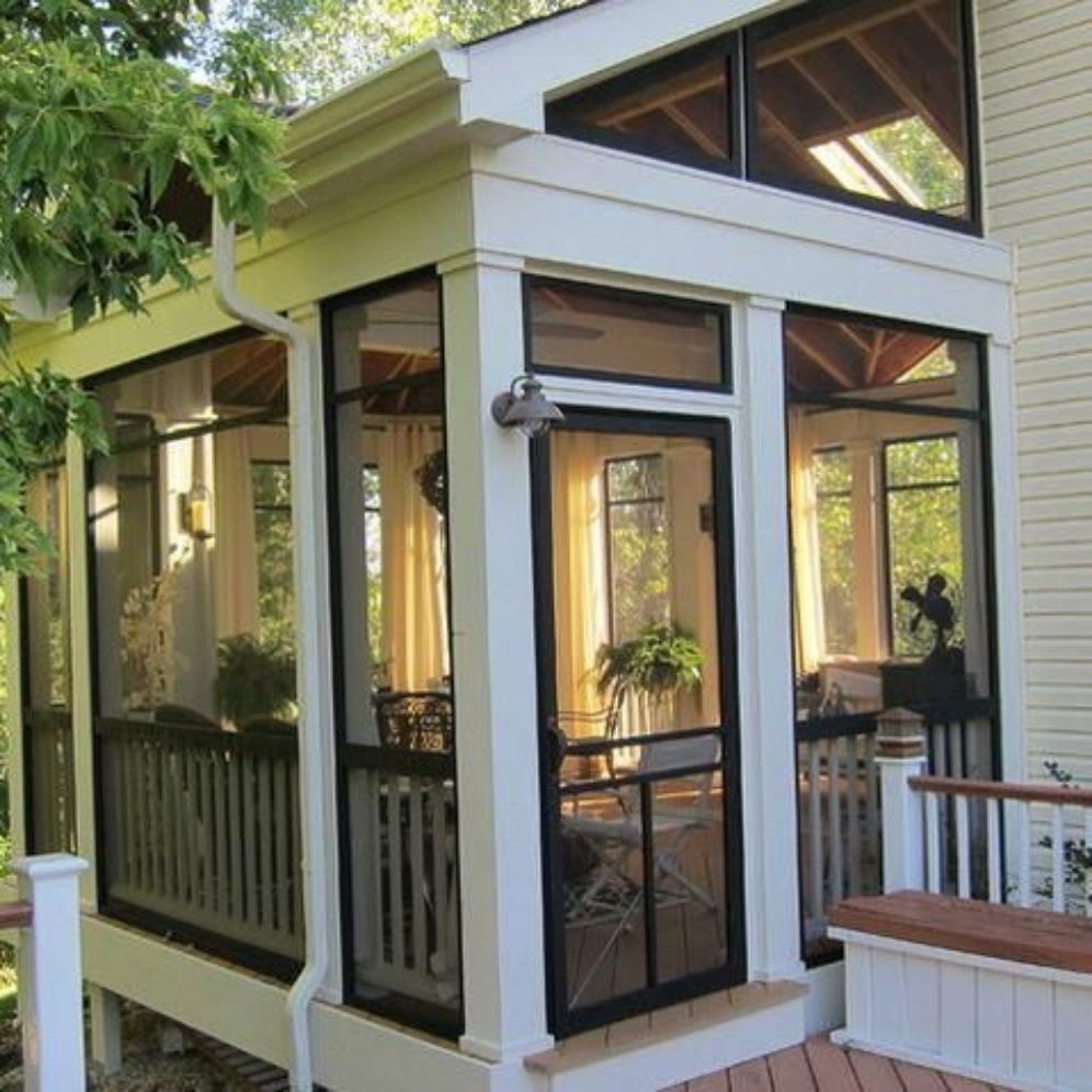 Such a cute screened in porch. Perfect for chilly fall nights or warm ...