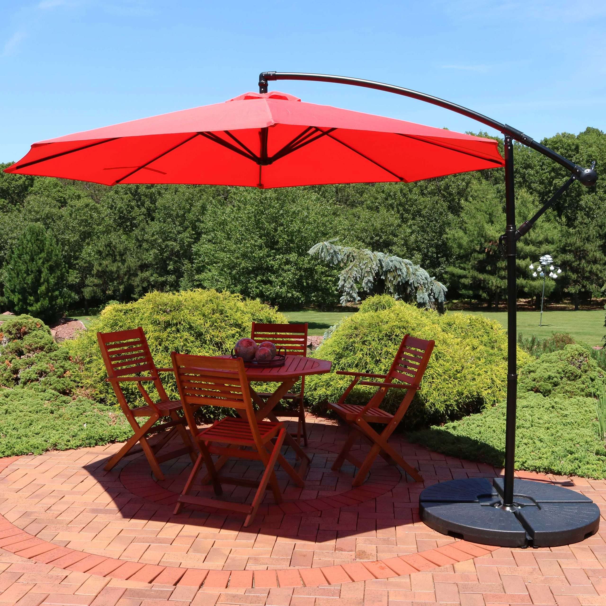 Sunnydaze Offset Outdoor Patio Umbrella