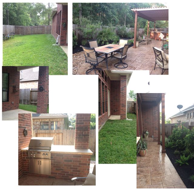 The before and after of our backyard makeover!!!