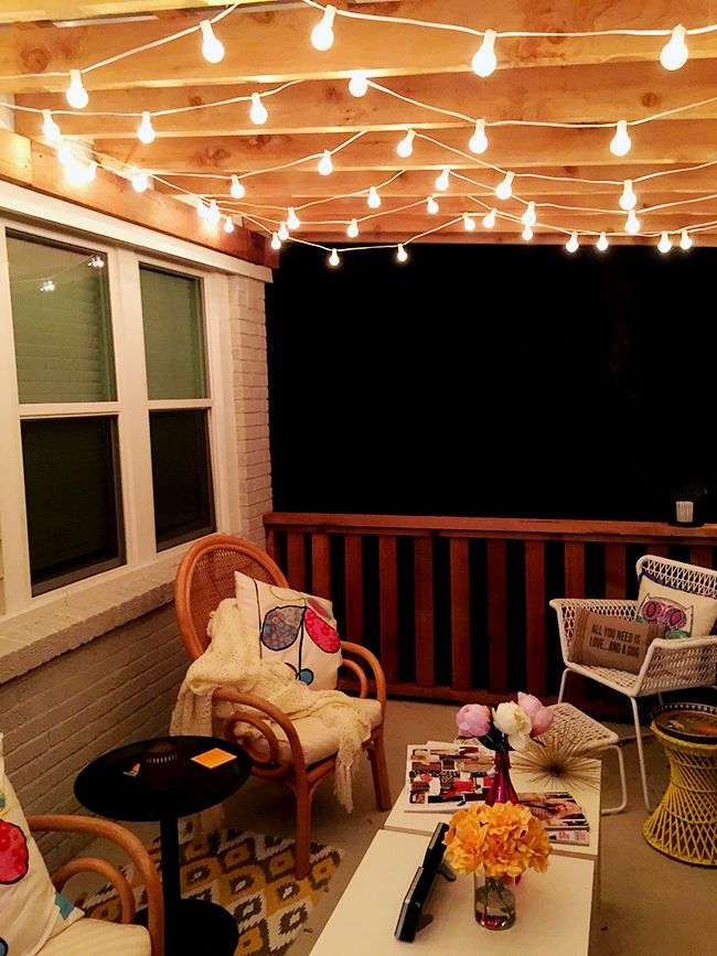 The Best Outdoor Patio String Lights + Patio Reveal ...