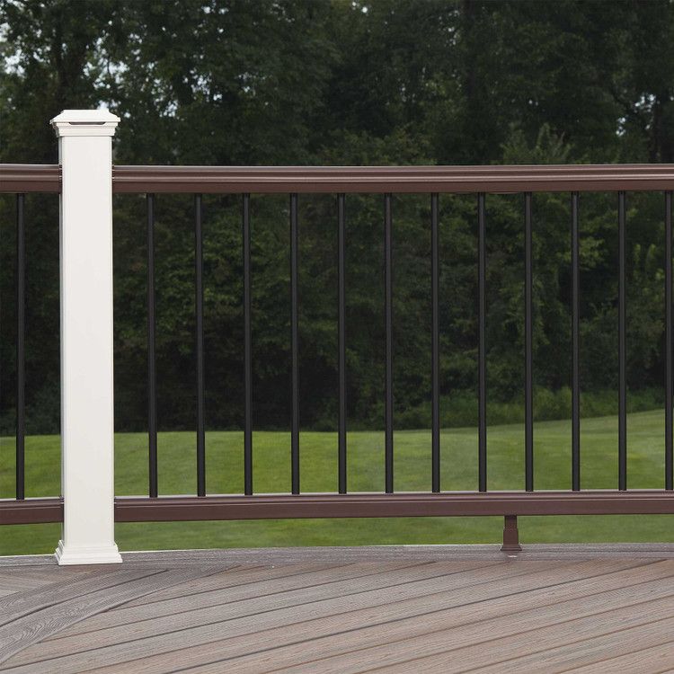 Trex Transcend Rail Kit with Round Black Balusters