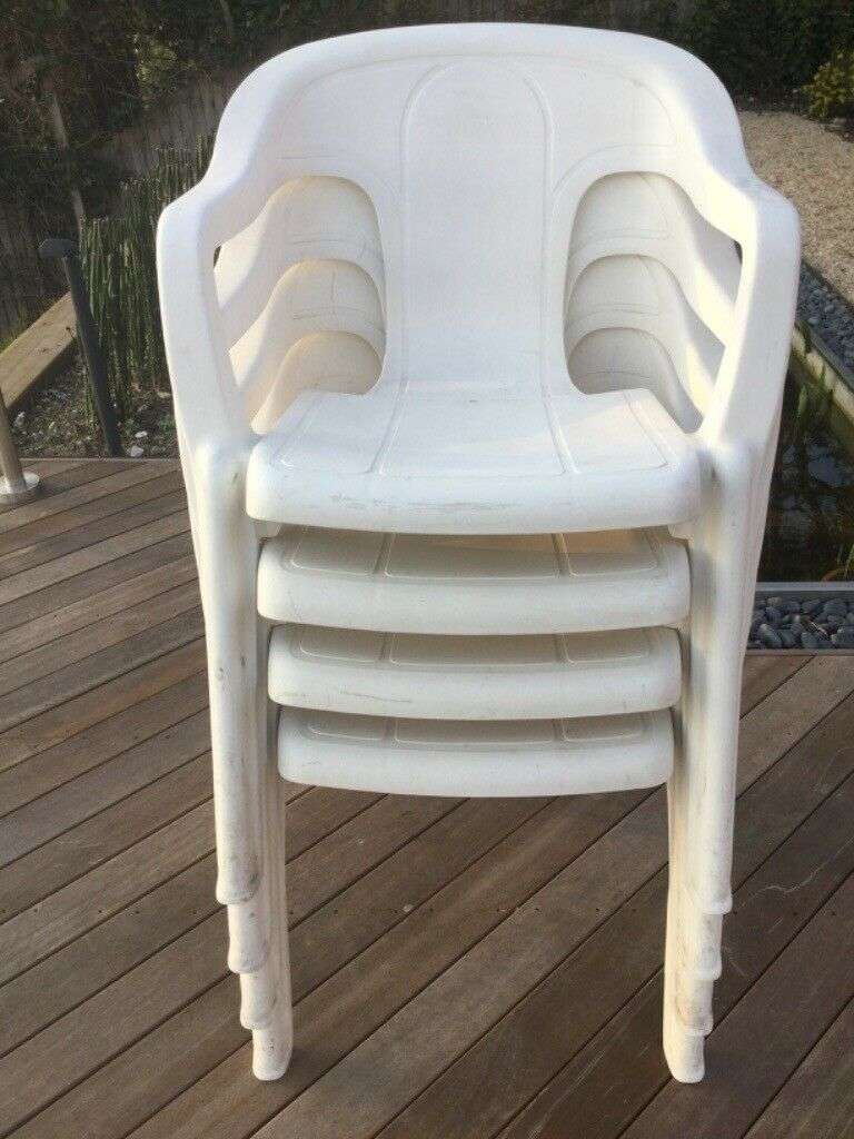 White Garden Chairs Plastic KETTLER SAMBA 4 Patio ...