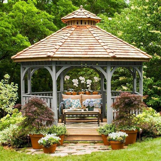 Wooden Garden Gazebo Ideas, Beautiful and Cozy Atmosphere